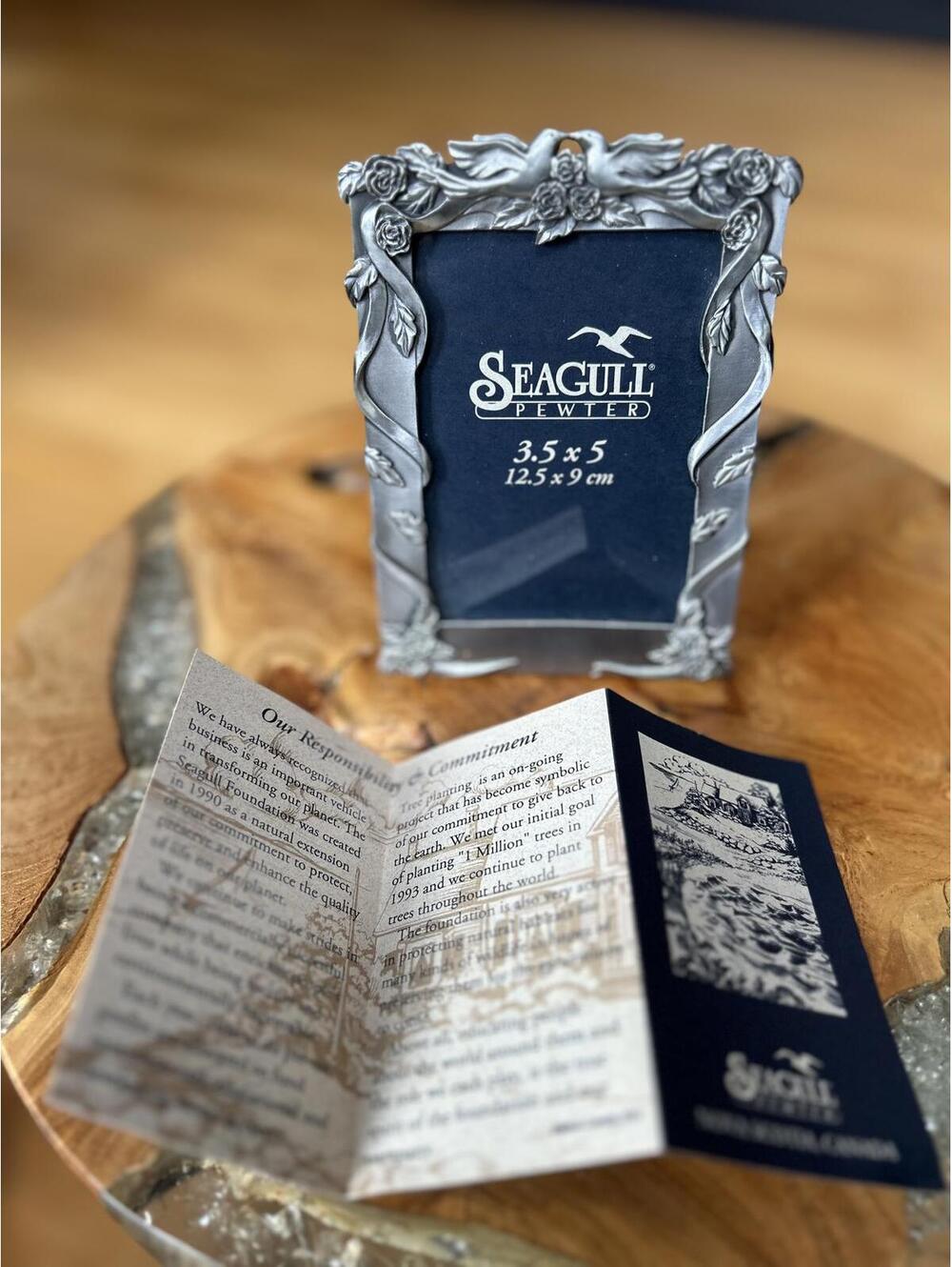 Seagull Pewter 3.5 x 5 Inch Decorative Picture Frame
